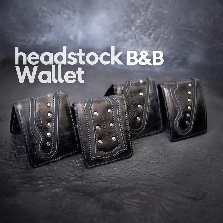Billetera Headstock Negra